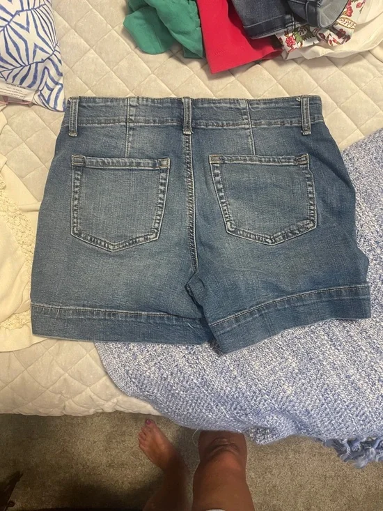 Maurices Blue Denim Patch-Pocket Shorts - Picture 4 of 6